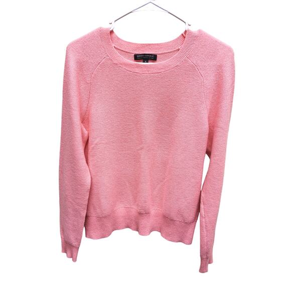 Banana Republic Italian Merino Blend Knitted Cropped Coral Sweater Size S - Picture 1 of 8